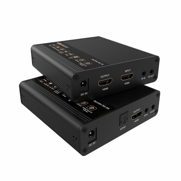 Bzbgear 4K UHD HDMI Extender with Bi-directional IR and Zero Latency up to 230ft BG-EXH-70C